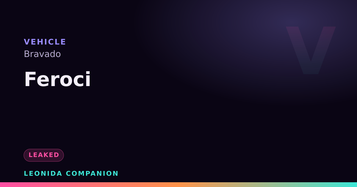 Feroci — GTA 6 vehicle